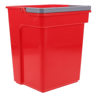 4 L Red Plastic Bucket with Handle for Office and Commercial Use
