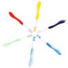 STOBAZA 6-Pack Portable Folding Plastic Toothbrushes for Travel and Camping view 1