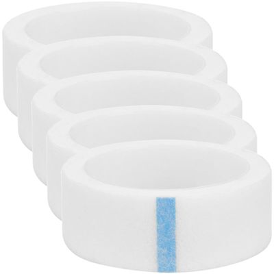 CHILDWEET Eyelash Tape, 5 Rolls, White, 1.2 cm Wide, 4 per Roll, Breathable and Easy to Tear Off