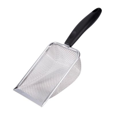 QUILSTM Metal Cat Litter Sifting Scoop with Handle Hole