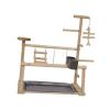 KTUXZCI Innovative Wooden Parrot Playground with Perch for Small Birds view 3