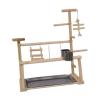 KTUXZCI Innovative Wooden Parrot Playground with Perch for Small Birds view 4