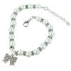 KAJNBN Stylish Pet Collar with Blue Alloy Bow and Adjustable Bead Chain view 1