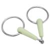 LKUREASDR Rubber-Covered Stainless Steel Horse Bit, Loose-Ring Apple-Flavored Snaffle view 2