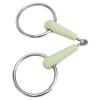 LKUREASDR Rubber-Covered Stainless Steel Horse Bit, Loose-Ring Apple-Flavored Snaffle view 3