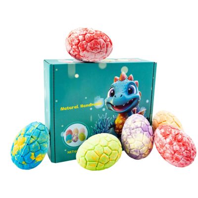 Dinosaur Egg Bubble Bath Bomb Set, 6 Pieces