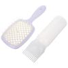 GALPADA Vented Plastic Detangling Brush with Hollow Design, White, Includes Two Dry Shampoo Bottles view 1