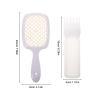 GALPADA Vented Plastic Detangling Brush with Hollow Design, White, Includes Two Dry Shampoo Bottles view 2