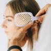 GALPADA Vented Plastic Detangling Brush with Hollow Design, White, Includes Two Dry Shampoo Bottles view 4