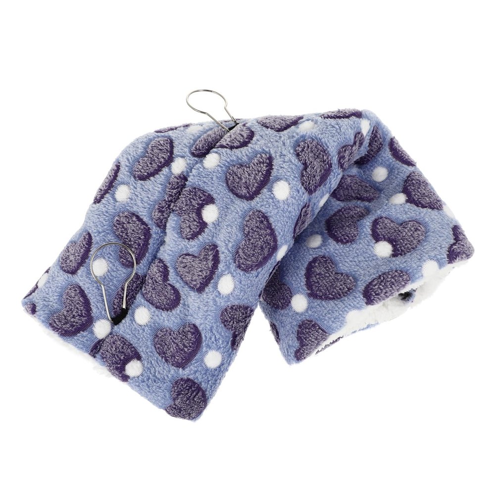 Toyvian Warm Plush Hamster Cuddle Tunnel and Hammock, Purple