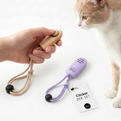 LucyBalu CLICKER Training Clicker for Cats and Dogs | 2-Pack with Lanyard