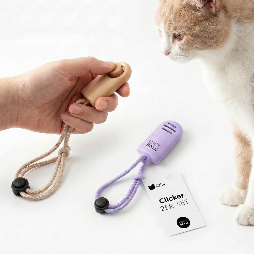 LucyBalu CLICKER Training Clicker for Cats and Dogs | 2-Pack with Lanyard