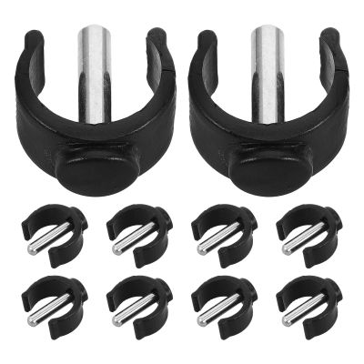 PATKAW 10-Pack C-Shaped Walking Cane Locking Clips, ABS and Steel, Universal Compatibility, Easy Installation