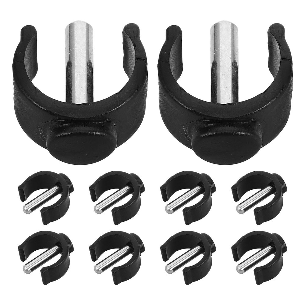 PATKAW 10-Pack C-Shaped Walking Cane Locking Clips, ABS and Steel, Universal Compatibility, Easy Installation