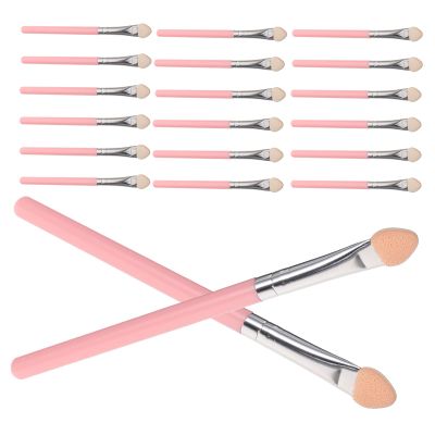 DECORNIJIA 20-Piece Lip Brushes for Daily Makeup, Easy to Clean, Reusable Latex Sponge, Pink