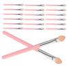 DECORNIJIA 20-Piece Lip Brushes for Daily Makeup, Easy to Clean, Reusable Latex Sponge, Pink view 1
