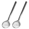 IDEANATEGRATE Small Metal Cosmetic Spatulas, 2 Pack, 5 cm view 1
