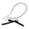 UKCOCO Adjustable Pet Pearl Collar Set with Bow view 1