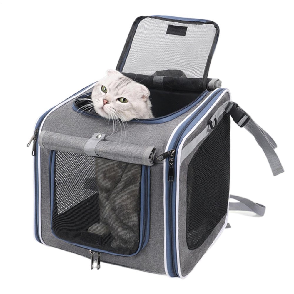 Oxford-Polyester Dog Bike Basket, Unique Functionality and Comfort for Pet Owners | Dual-Shoulder Car Holder for Travel, Camping, and Daily City Adventures