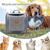 Oxford-Polyester Dog Bike Basket, Unique Functionality and Comfort for Pet Owners | Dual-Shoulder Car Holder for Travel, Camping, and Daily City Adventures view 4
