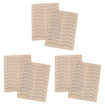 ibasenice Flexible Practice Skin, 6-Piece Rubber Pack for Precise Eyebrow Tattooing and Microblading