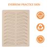 ibasenice Flexible Practice Skin, 6-Piece Rubber Pack for Precise Eyebrow Tattooing and Microblading view 3