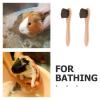 Small Animal Bath Brushes with Wooden Handle, Soft Bristles, 2-Pack view 3
