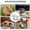 Metal Hay Rack for Rabbits with Easy Assembly, 2-Pack, Black view 3