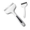 Cat Comb 8 x 17 cm, Stainless Steel Teeth, Ergonomic Non-Slip Grip view 1