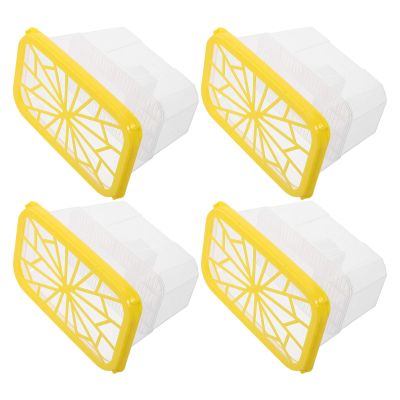 YARNOW 4-Pack Empty Moisture Absorber Boxes, Reusable Plastic Containers