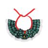 YPBEW Christmas Plaid Pet Neck Scarf with Small Bells view 1