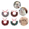 YPBEW Christmas Plaid Pet Neck Scarf with Small Bells view 2