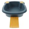 HAKIDZEL Baby Wash Basin with Cat Ears, Integrated Hidden Washboard, Blue view 1