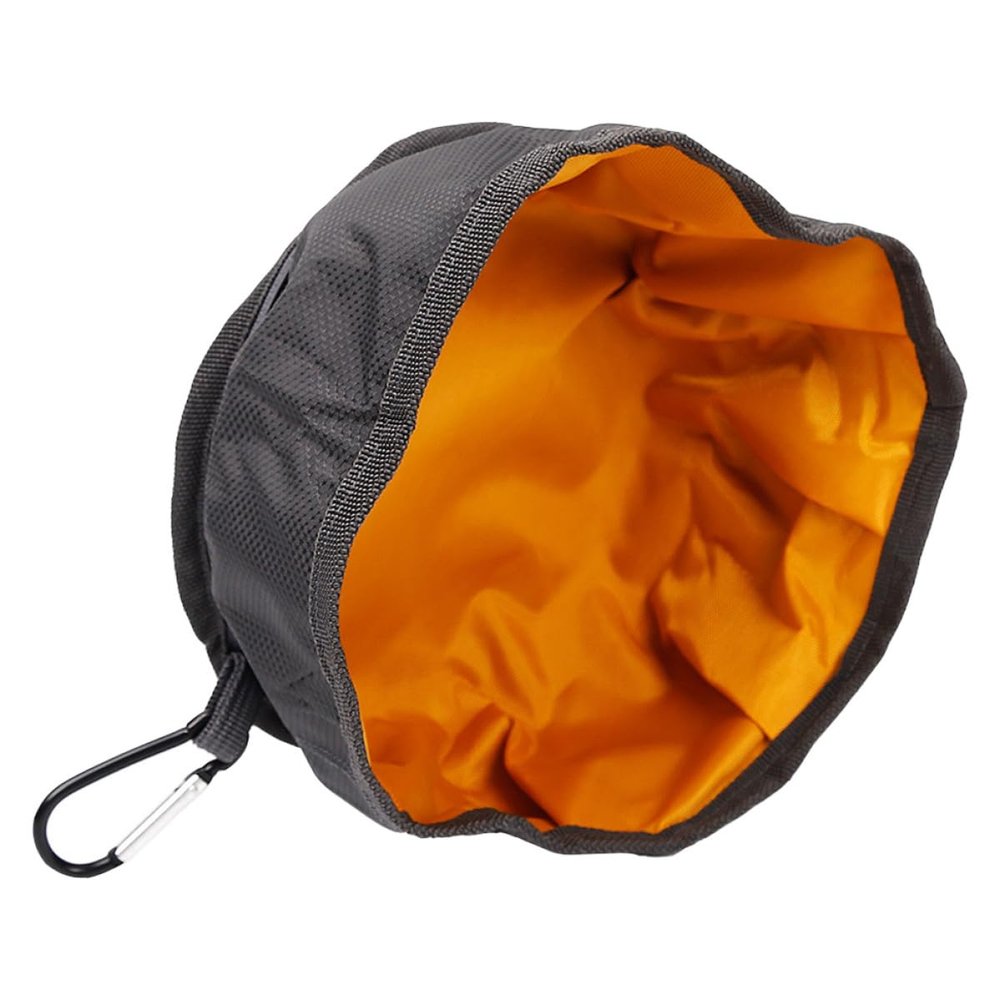 HOMOCONO Foldable Nylon Dog Bowl, Portable Travel Food and Water Bowl, Easy to Clean, Random Color