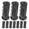 Wheelchair Handle Covers, 6 Pieces, 18 mm, Black Rubber view 1