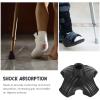 Hemobllo Rubber Crutch Tip with Stable Four-Point Base, Non-Slip Replacement for Cane Tips on Sand and Gravel view 3