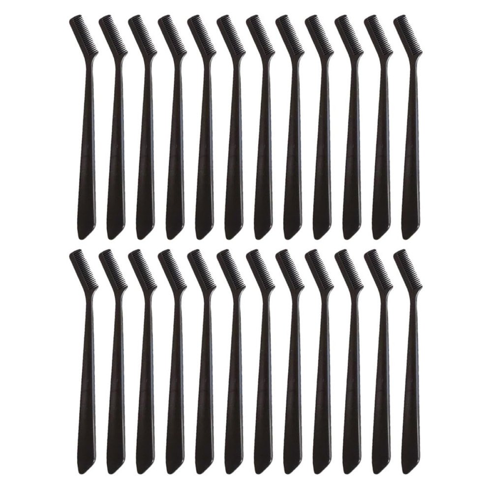 30-Piece Portable Eyebrow Comb Set, PP, Black, Small