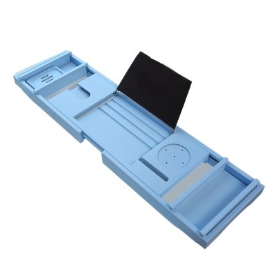 Adjustable Extendable Waterproof Bamboo Bathtub Tray with Storage Board
