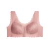 Plus-Size Lace Front-Closure Push-Up Bra, Wireless and Adjustable view 3