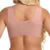 Plus-Size Lace Front-Closure Push-Up Bra, Wireless and Adjustable view 4