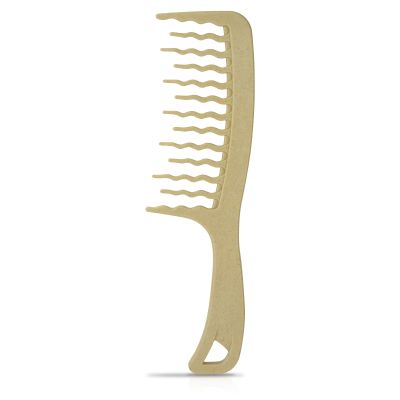 AUYAO Wavy Curl Comb for Detangling and Defining Curls (Earthy Yellow)