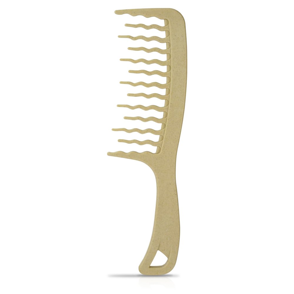 AUYAO Wavy Curl Comb for Detangling and Defining Curls (Earthy Yellow)