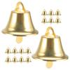 ibasenice 100 Pcs Gold Metal Bells for Crafting 10mm Diameter view 1