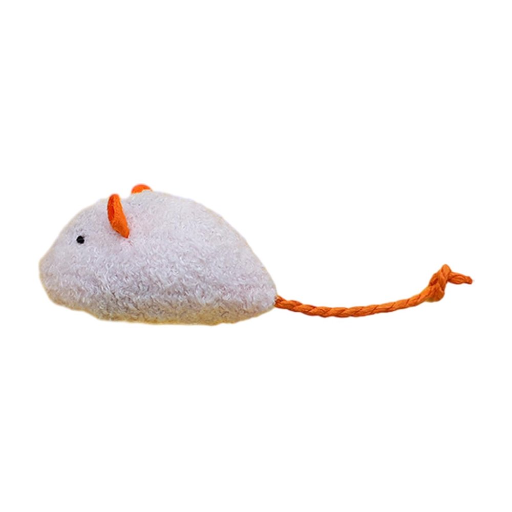 Plush Cat Toy with Rope Tail