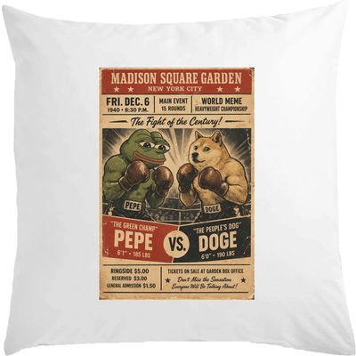 Epic Meme Box Game Poster Pillow, White, 40 x 40 cm, Filled
