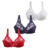 Women's Underwire Bras 3-Pack, Push-Up Lace Bras with Adjustable Straps view 1