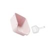 KTUXZCI Semi-Enclosed Cat Litter Box with High Sides, Nonstick-Coated, Pink, 39 x 29.5 x 17 cm view 4