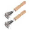 Mikikit 2-Piece Comb Cleaning Claws and Metal Hair Removal Tools for Salon and Home, Khaki view 1