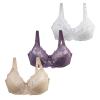 Women's Wire-Free Support Bras, 3-Pack – Lace, Adjustable Straps, Full Coverage view 1