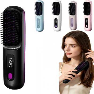 Zegla Control Pro Styling Brush, Styling Brush for Short Hair, Three-Level Temperature Control, Long-Lasting Volume, Practical Design (Black)